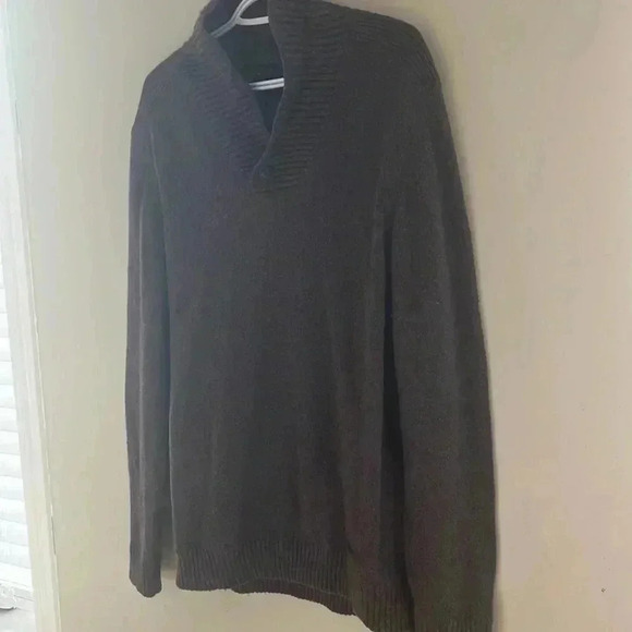 [XL]RW&CO Cotton  Wool Blend Men Dark Gray Pull Over Sweater - Picture 1 of 8